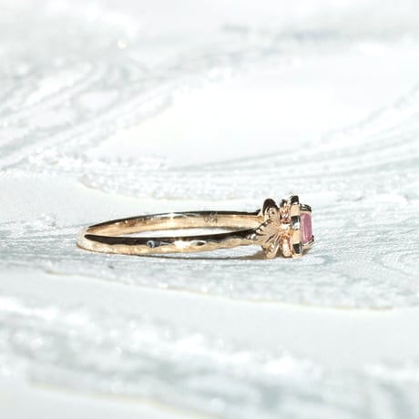 germinate pink sapphire ring -tulip-