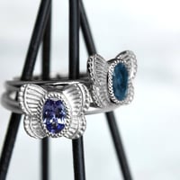 ［Pt900］butterfly gem ring