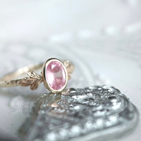 germinating pink spinel ring