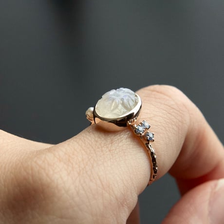 hydrangea labradorite ring