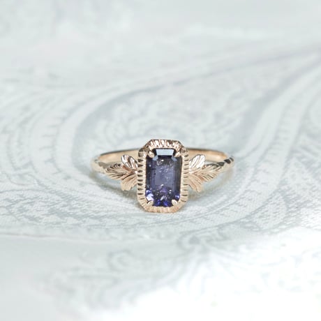 germinating iolite sunstone ring -S-
