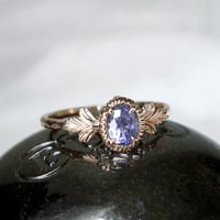 germinating blue spinel ring