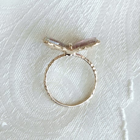 watermelon butterfly carving ring -large-