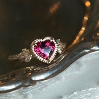admired heart garnet ring