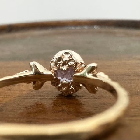 germinating blue spinel ring