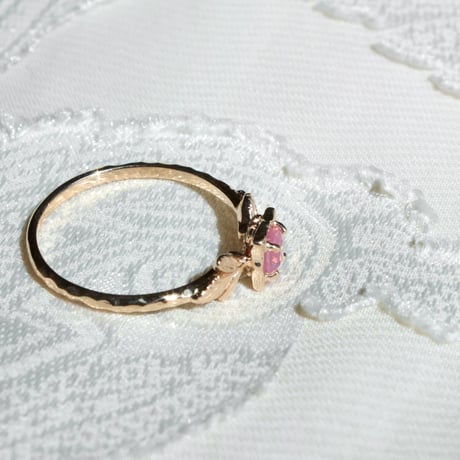 germinate pink sapphire ring -tulip-