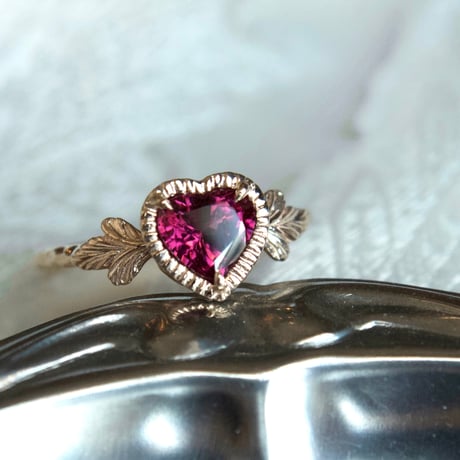 admired heart garnet ring