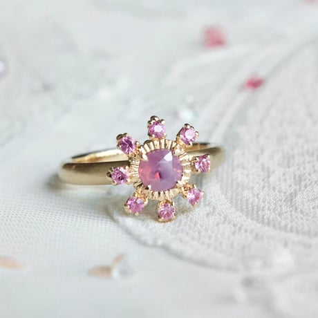 lady in bloom sapphire ring
