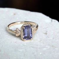 germinating iolite sunstone ring -dawn-