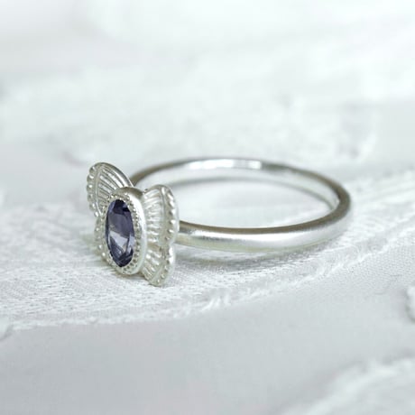 ［K10］butterfly gem ring