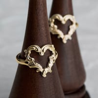 ［K18］rocaille open heart ring