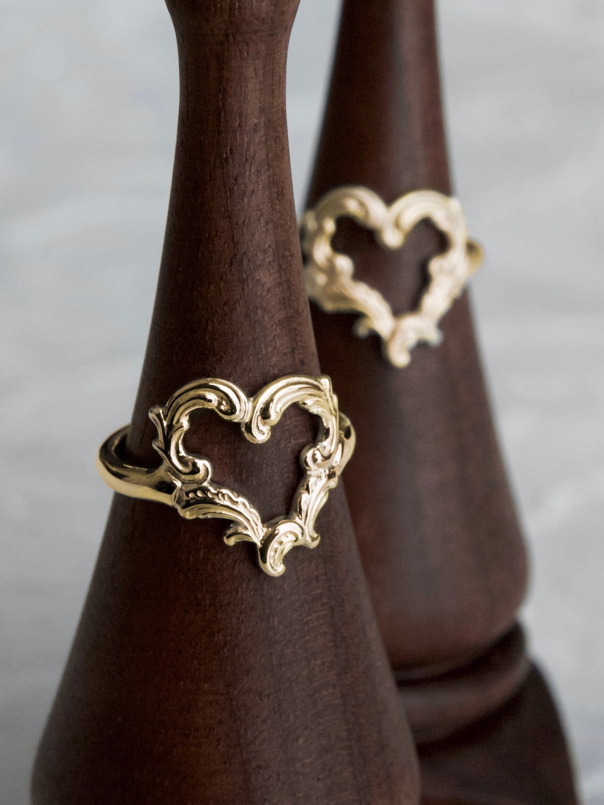 K18］rocaille open heart ring | gisele