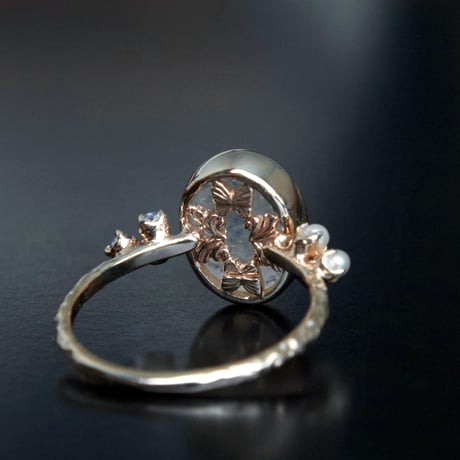 hydrangea labradorite ring