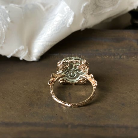 romantic grass green amethyst ring
