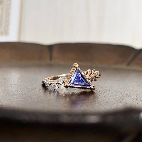 asymmetrical tanzanite ring