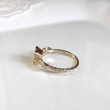 asymmetrical sapphire ring