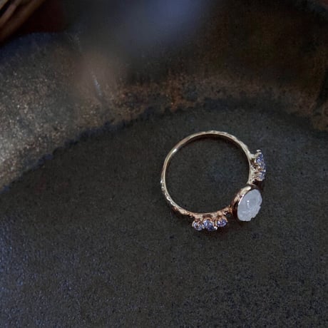 labradorite hydrangea ring