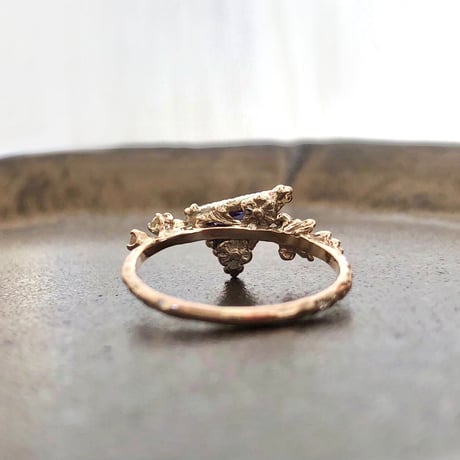 asymmetrical tanzanite ring