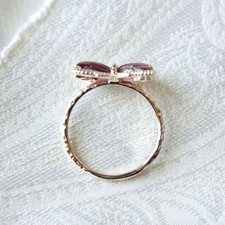tourmaline butterfly carving ring