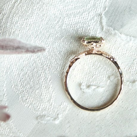 germinate green garnet ring