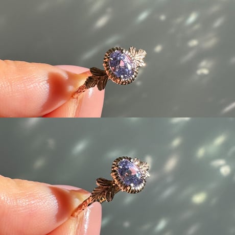 germinating blue spinel ring