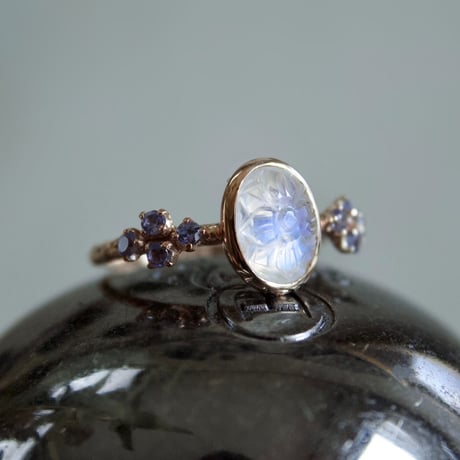 labradorite hydrangea ring