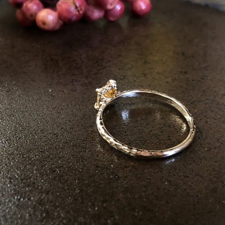 tiny twig yellow sapphire ring