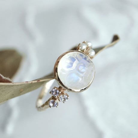 hydrangea labradorite ring