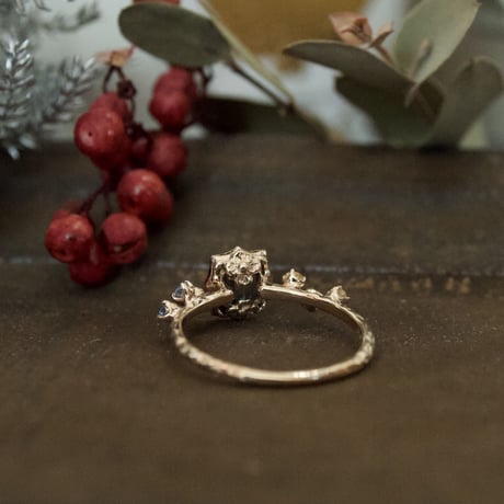 glint star bi-color sapphire ring
