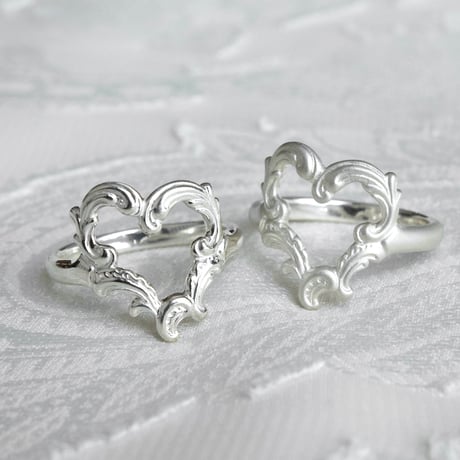 ［K10］rocaille open heart ring