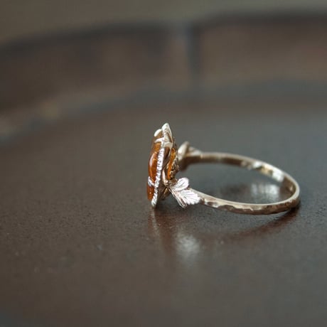 tourmaline flower carving ring