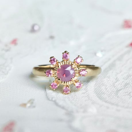 lady in bloom sapphire ring