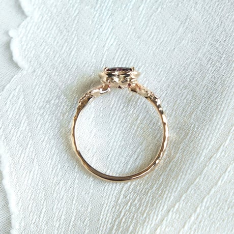 admired heart garnet ring