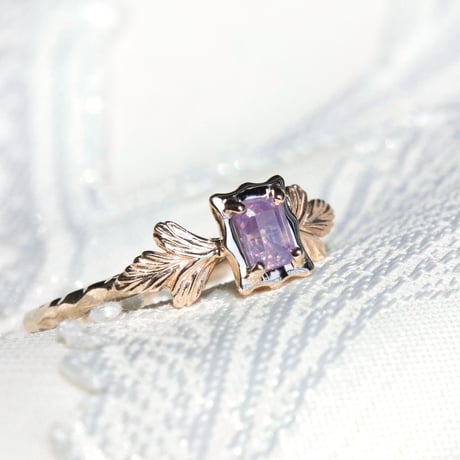 germinate pink sapphire ring -lilac-