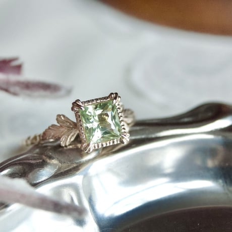 germinate green garnet ring