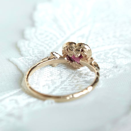 admired heart garnet ring