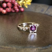 asymmetrical garnet ring