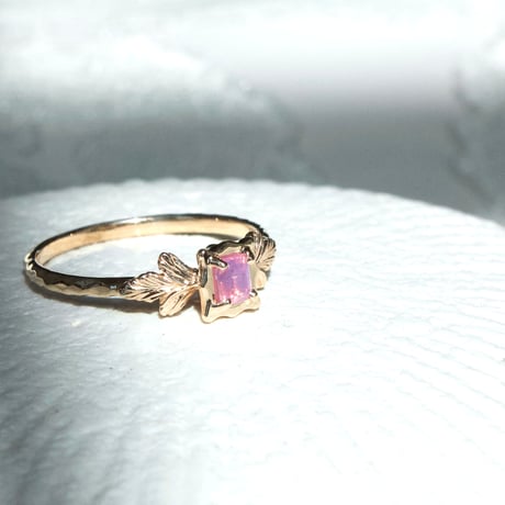 germinate pink sapphire ring -tulip-