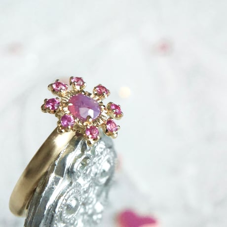 lady in bloom sapphire ring