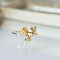 ［K18］one rose ring