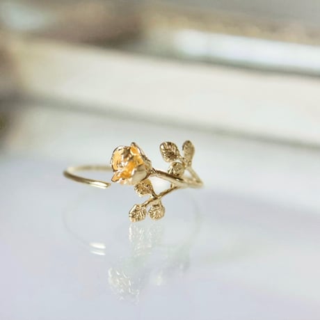 ［K18］one rose ring