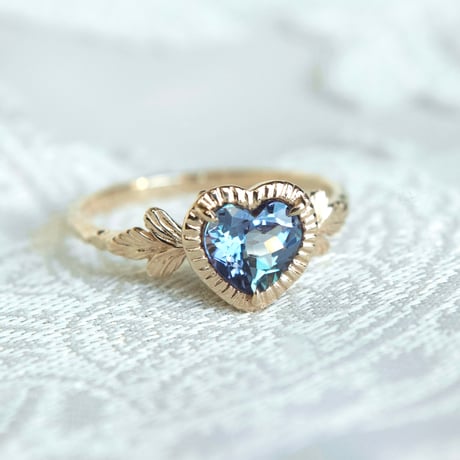 admired heart tanzanite ring