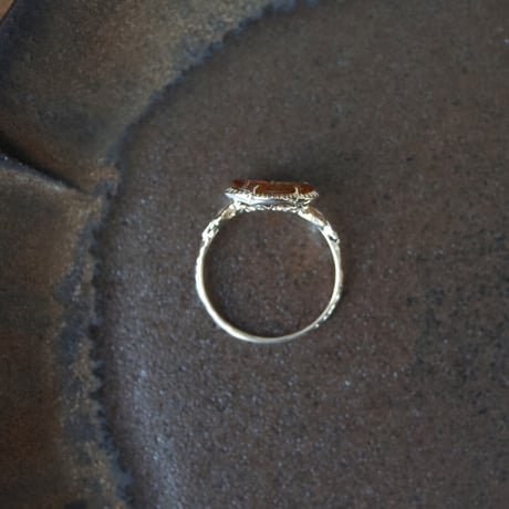 tourmaline flower carving ring