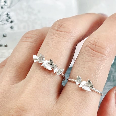 ［K18］petite butterfly dance ring