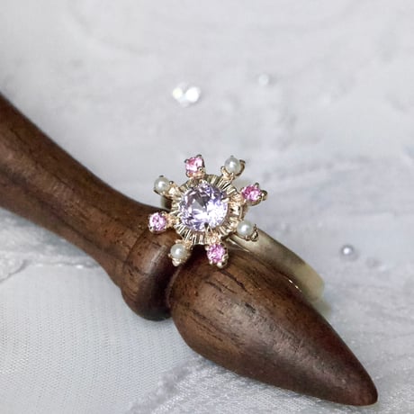 lady in bloom spinel ring
