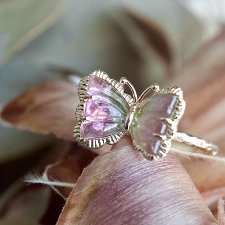 watermelon butterfly carving ring
