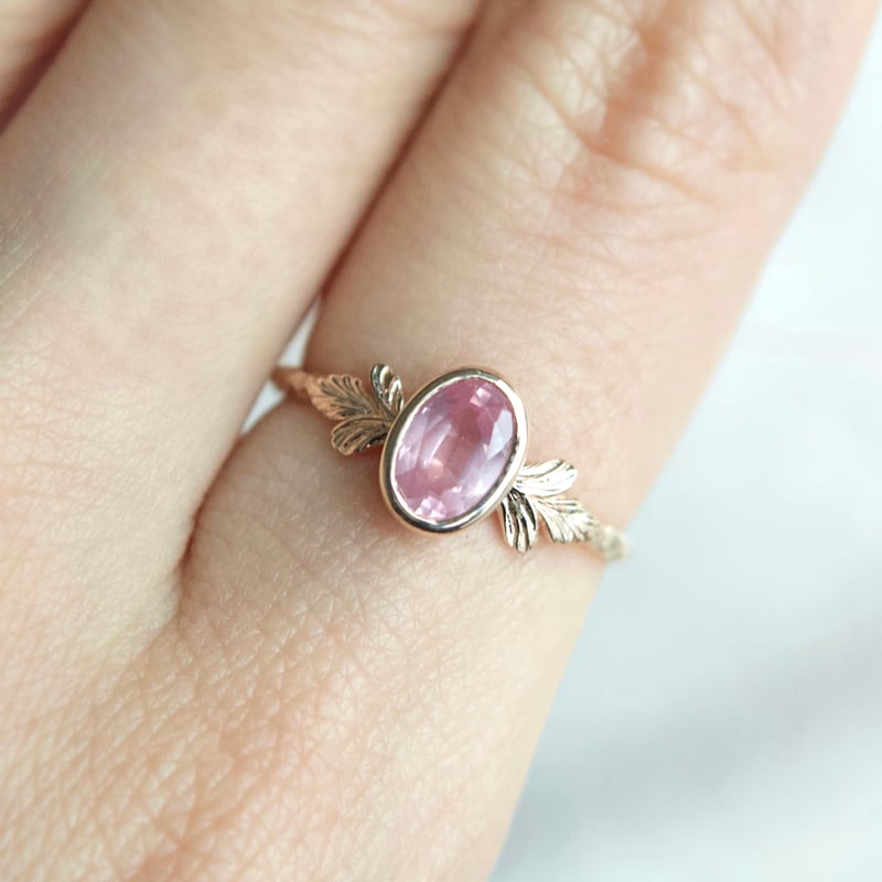 germinating pink spinel ring | gisele