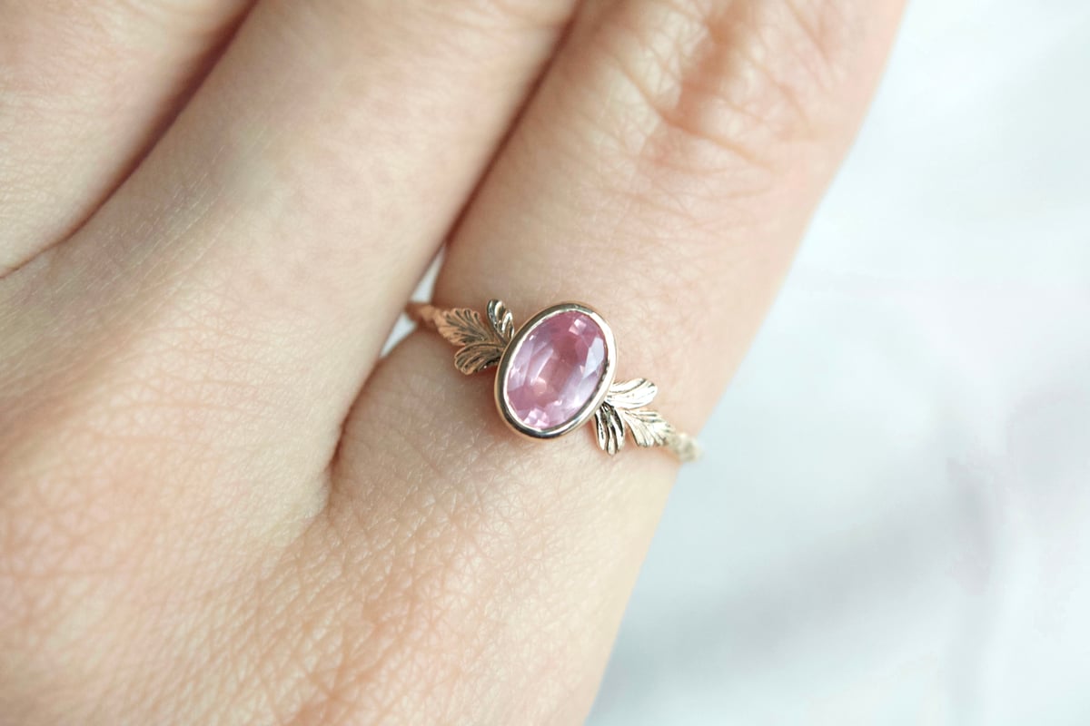 germinating pink spinel ring | gisele