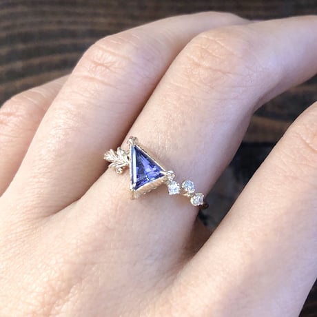 asymmetrical tanzanite ring