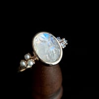 hydrangea labradorite ring